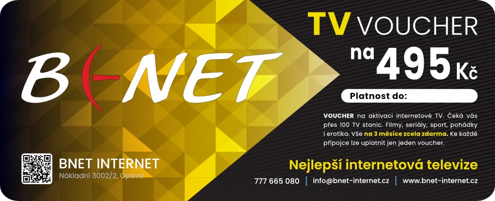 Voucher - poukaz na 3 měsíce sledování TV