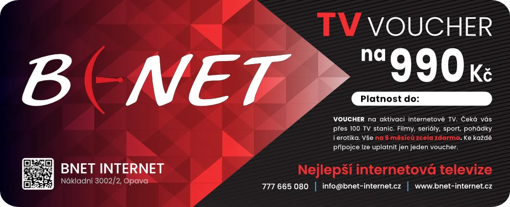 Voucher - poukaz na 6 měsíců sledování TV